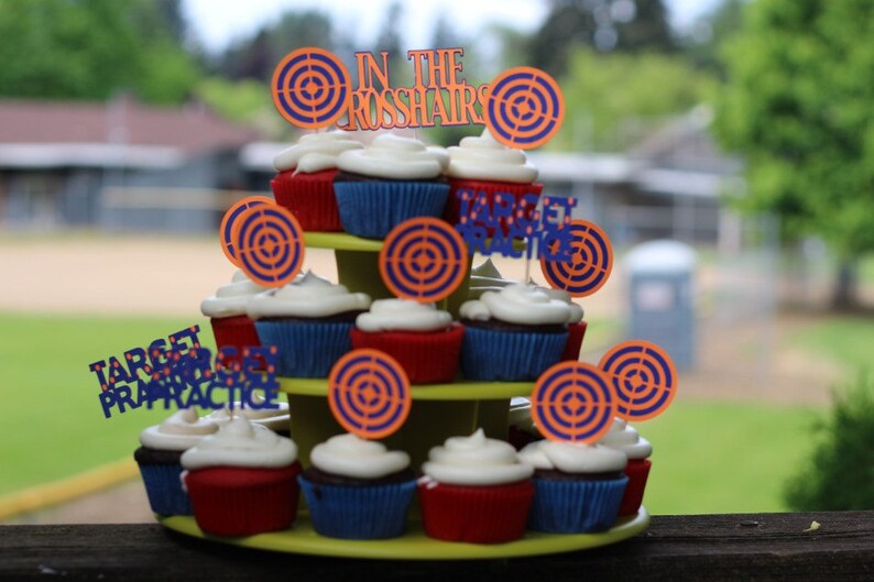 Nerf Inspired Nerf Party Cupcake Toppers - 