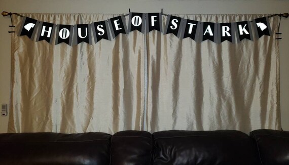Game Of Thrones Themed Big Banner House Of Stark G O T Party Etsy