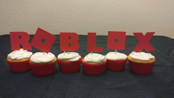 Roblox Cupcake Toppers Cake Topper Plus 6 Roblox Heads Toppers Etsy