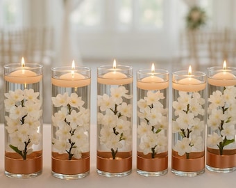 Set of 10 Wedding Floral Arrangements, Silk Wedding Centerpieces, Elegant Table Decor, Baby Shower, Reception Floral Decor, bridal shower