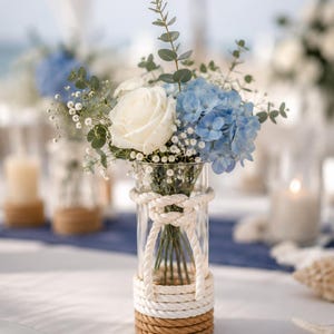 Seaside wedding, handmade beach wedding decor, Tropical wedding decor vases, beach wedding accents destination wedding, nautical centerpiece