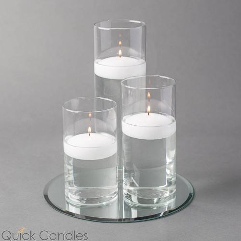 Mirror Candle Plate Stand Pillar Votive Holder Table Centerpiece Decor Party New Year Deco Engagement