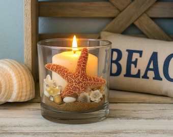 Beach Wedding decor, Coastal wedding table , Destination Wedding table decor, Wedding table centerpiece, Home Decor, Seashells Candle Holder