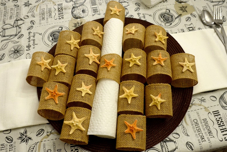 Wedding Napkin ring holderNapkin HolderRustic HolderTheme weddingBeach theme decorBeach weddingRustic partyOffice Party decorRetirem