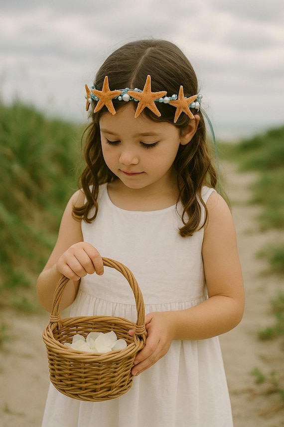 Starfish Bridal Tiara Bohemian Beach Crown, Beach Bridal Hair Accessory, Starfish  main image 3