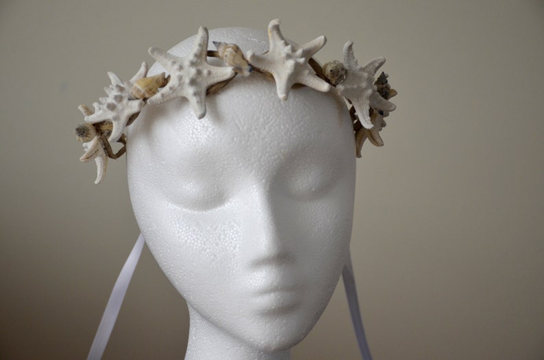 Seashell crown,Seashell tiara,Beach Bride,Beach Wedding crown,Starfish Crown,Starfish tiara,Mermaid crown,starfish,Destination Wedding tiara