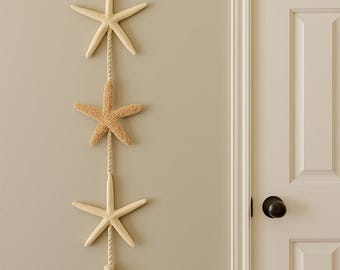 Beachy Wall Decorations, Christmas Door Hanger, Beach Housewarming Gift, Beach Theme Decor, Farmhouse Wall Accent, starfish Lake House Decor