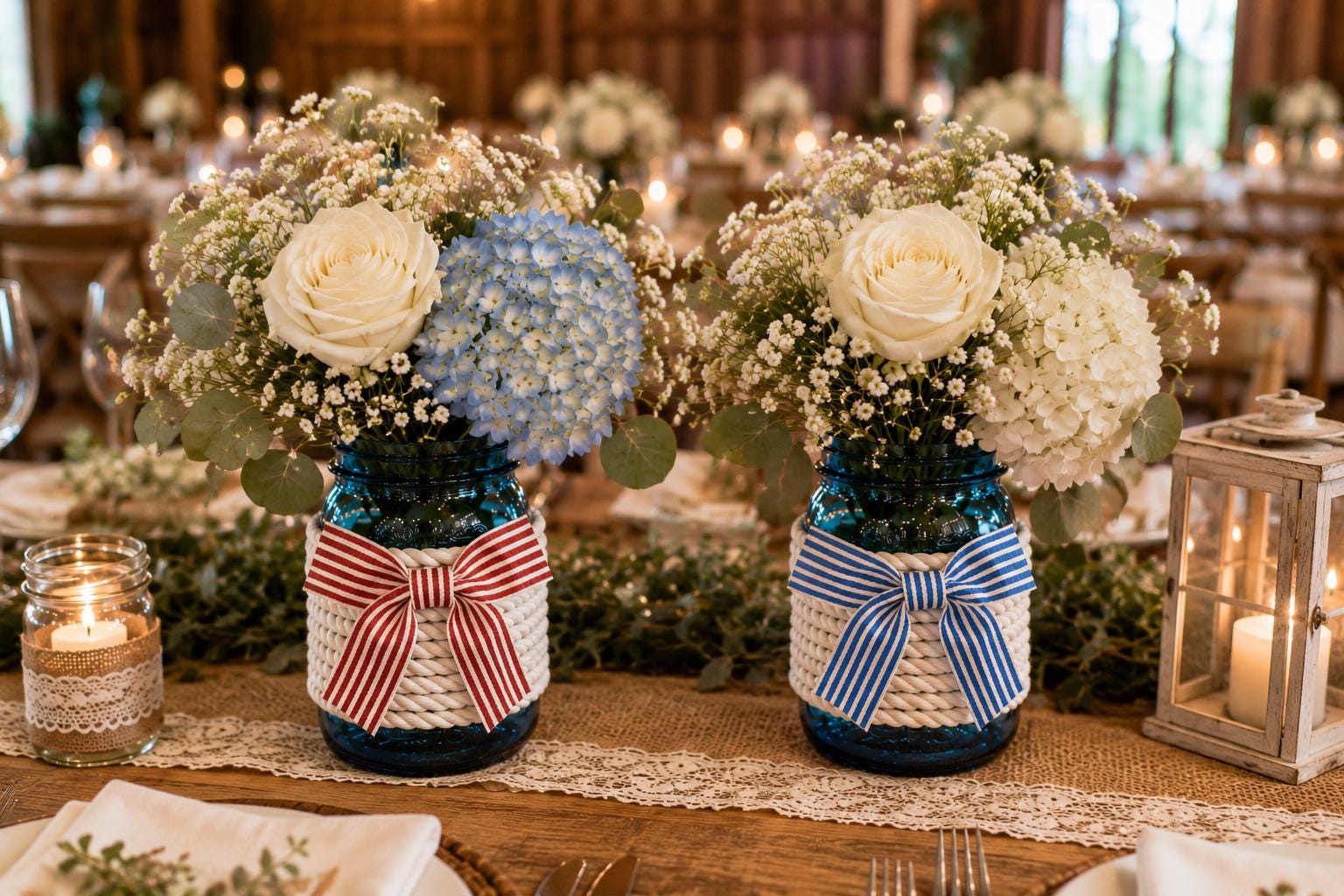 Nautical Mason Jar Centerpiece