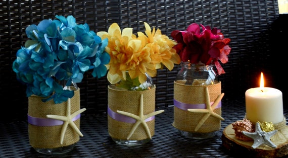 Beach Wedding Decor Centerpieces Beach House Decorcoastal Etsy