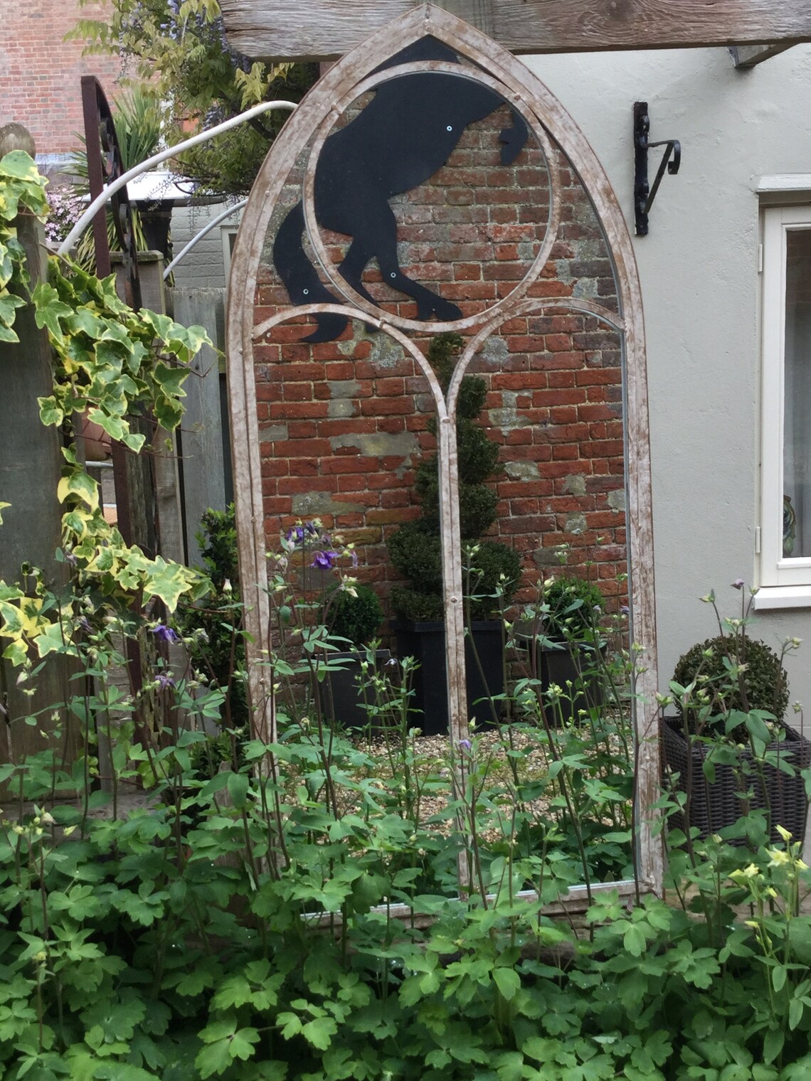 Espejo del jardín del renacimiento gótico victoriano arqueado | Etsy