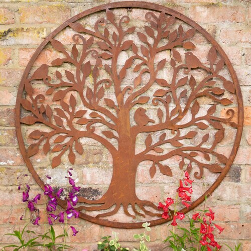 Metal Tree Wall Art Tree of Life Garden Decor Front Door Etsy