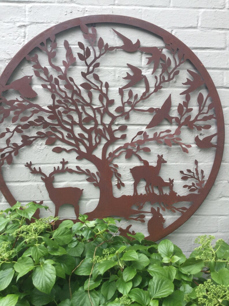 Beautiful Extra Large Rustic Wall Art Swirling Tree Wall Etsy UK