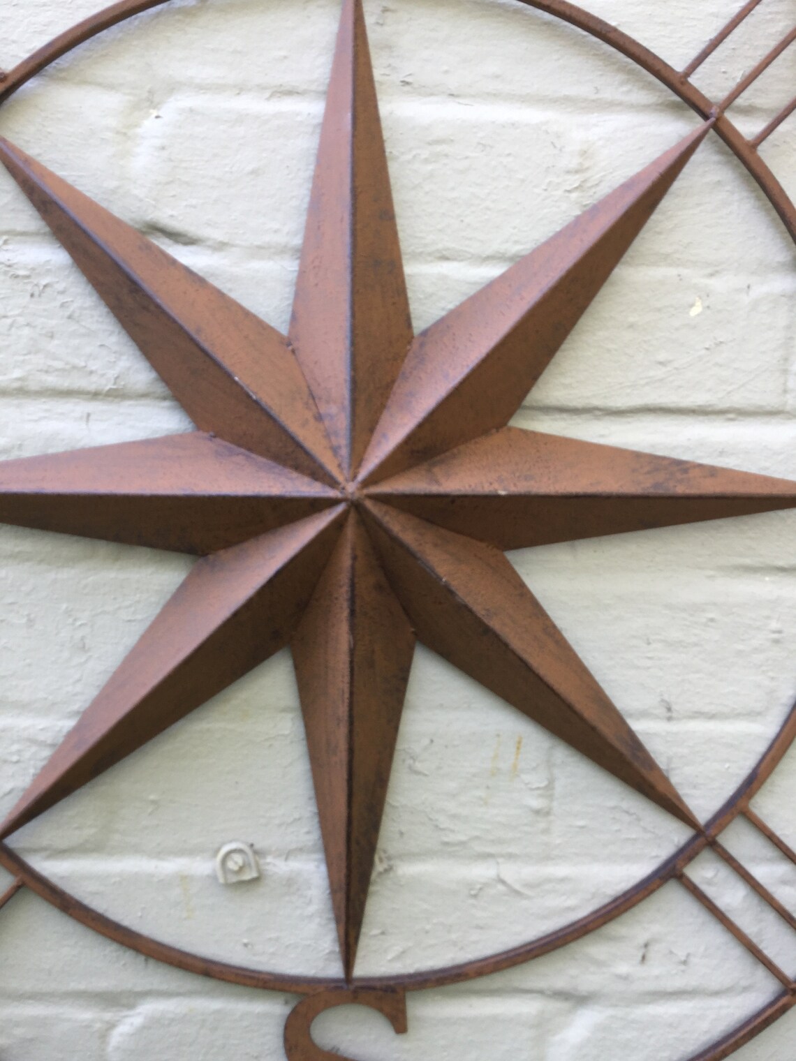 Rustic Large Metal Garden Compass Wall Art Beautiful Design Etsy UK