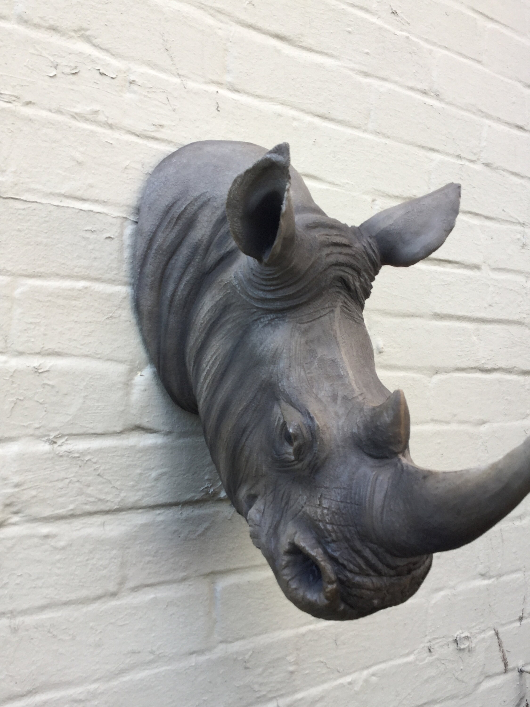 Extra Large Realistic Lifelike Rhino Wall Hanging Etsy