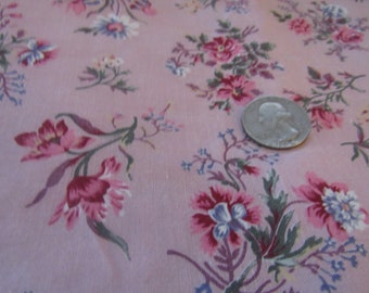 VIP Cranston tessuto floreale rosa in cotone vintage
