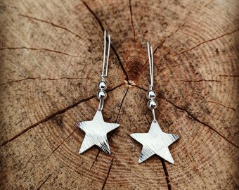 Christmas (or not) silver star earrings.