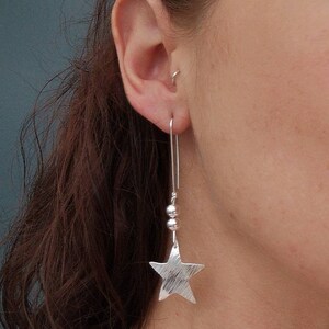 Christmas (or not) silver star earrings.