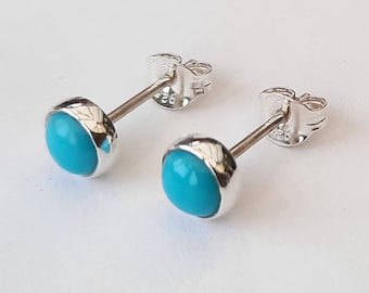 5mm Turquoise Stud Earrings