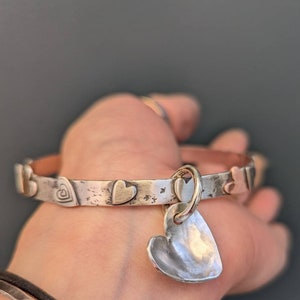 A Very Gorgeous Rustic Heart Bangle.