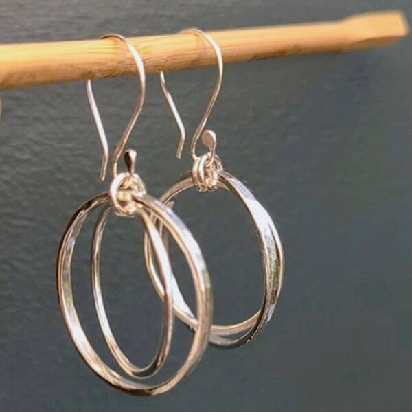 Orbiting Silver Earrings