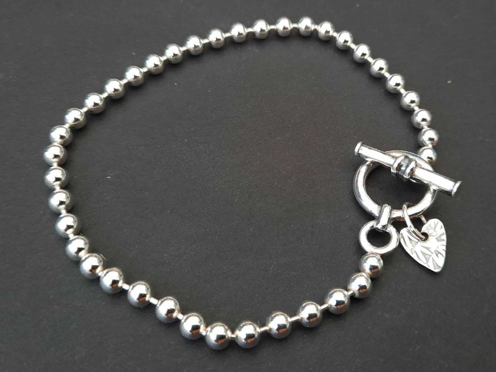 A Silver Ball Chain Bracelet. Etsy
