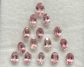 Light Pink Natural Tourmaline Gemstone: 6x4 MM Oval Cut, Eye Clean Jewelry Stone