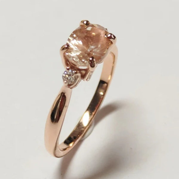 Rarest American Mines Oregon Sunstone Ring in 14k Gold Plated with 925 Sterling Silver, Engagement Ring, Wedding Ring, 2024 Valentines Ring