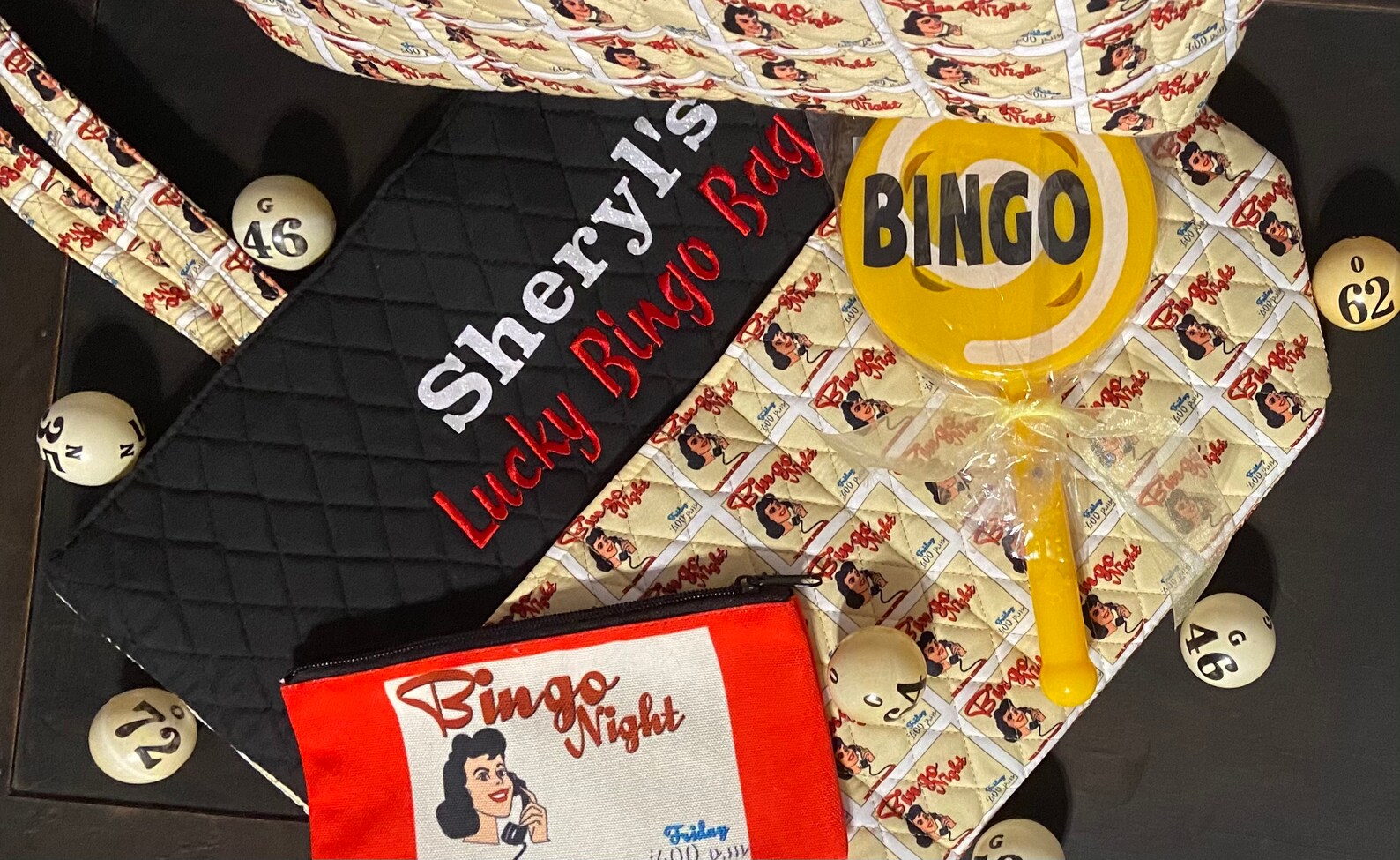 3 piece personalized Bingo gift set Bingo night dauber Etsy