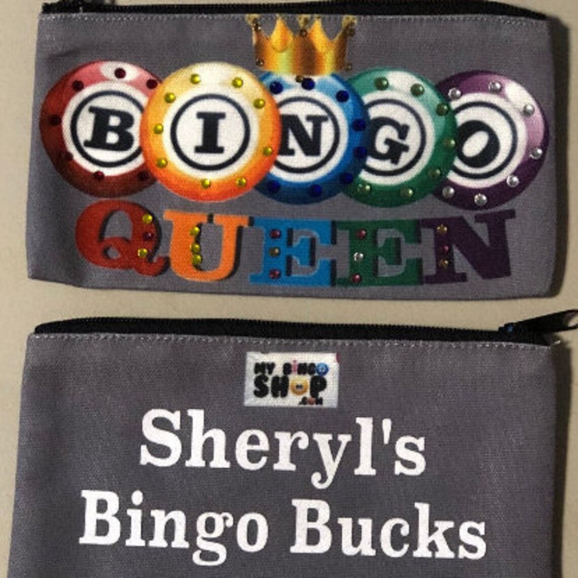 Personalized Bingo Bucks wallets with Bling makes a great Etsy