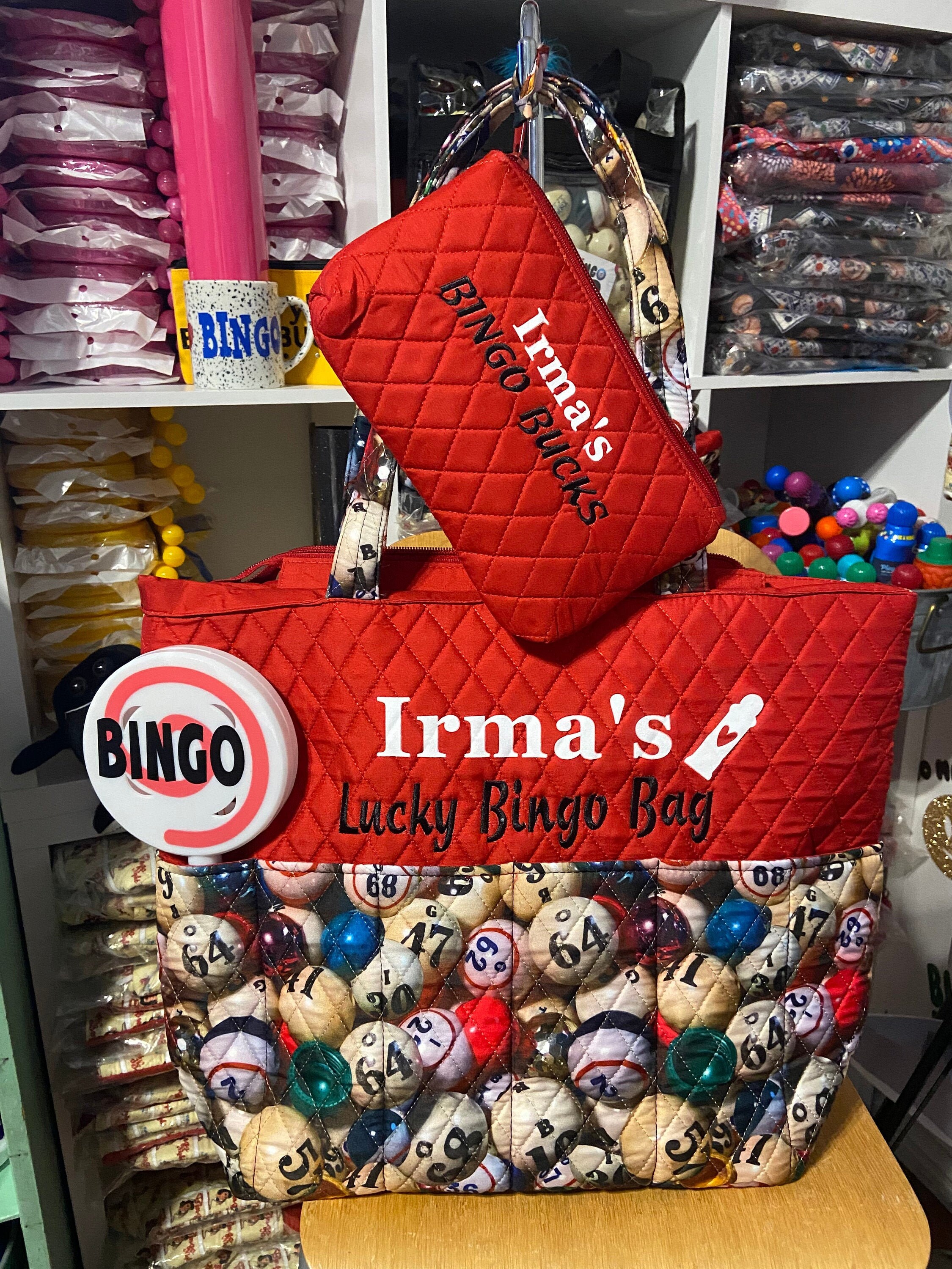 Bingo bag great bingo gift Personalized bag/wallet & light up Etsy