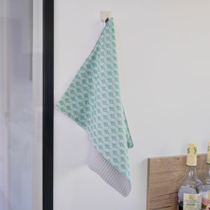 Hand towel, kitchen towel, fan green, artisanal