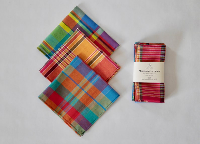 Set of 3 Large Washable Handkerchiefs, Variegated 2 image 1