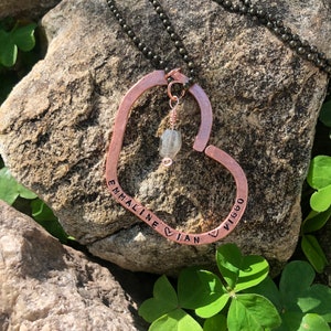 Customized with Love: Handcrafted Hammered Copper Heart Necklace A Thoughtful Gift for Her and Cherished Moms image 1