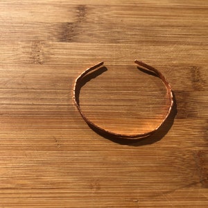 Raw & Natural: Handmade Hammered Copper Stacking Bracelet Cuff Hand Forged Copper Jewelry image 3