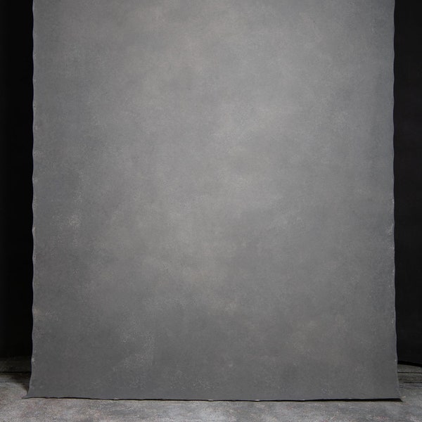 Light Medium Grey Hand Painted Canvas Backdrop Double-Sided 180x270cm for Photography, Videography, Portraits, and Studio Sessions (6080822)