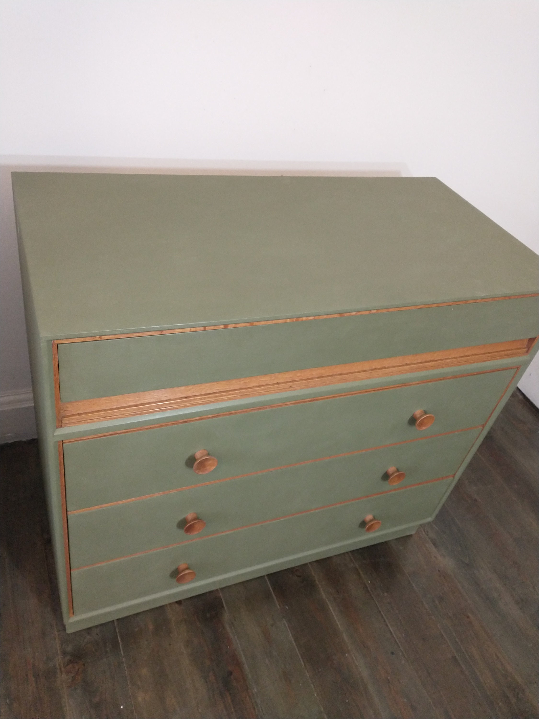 Painted Vintage Mid Century Modern Chest of Drawers/Vanity Etsy