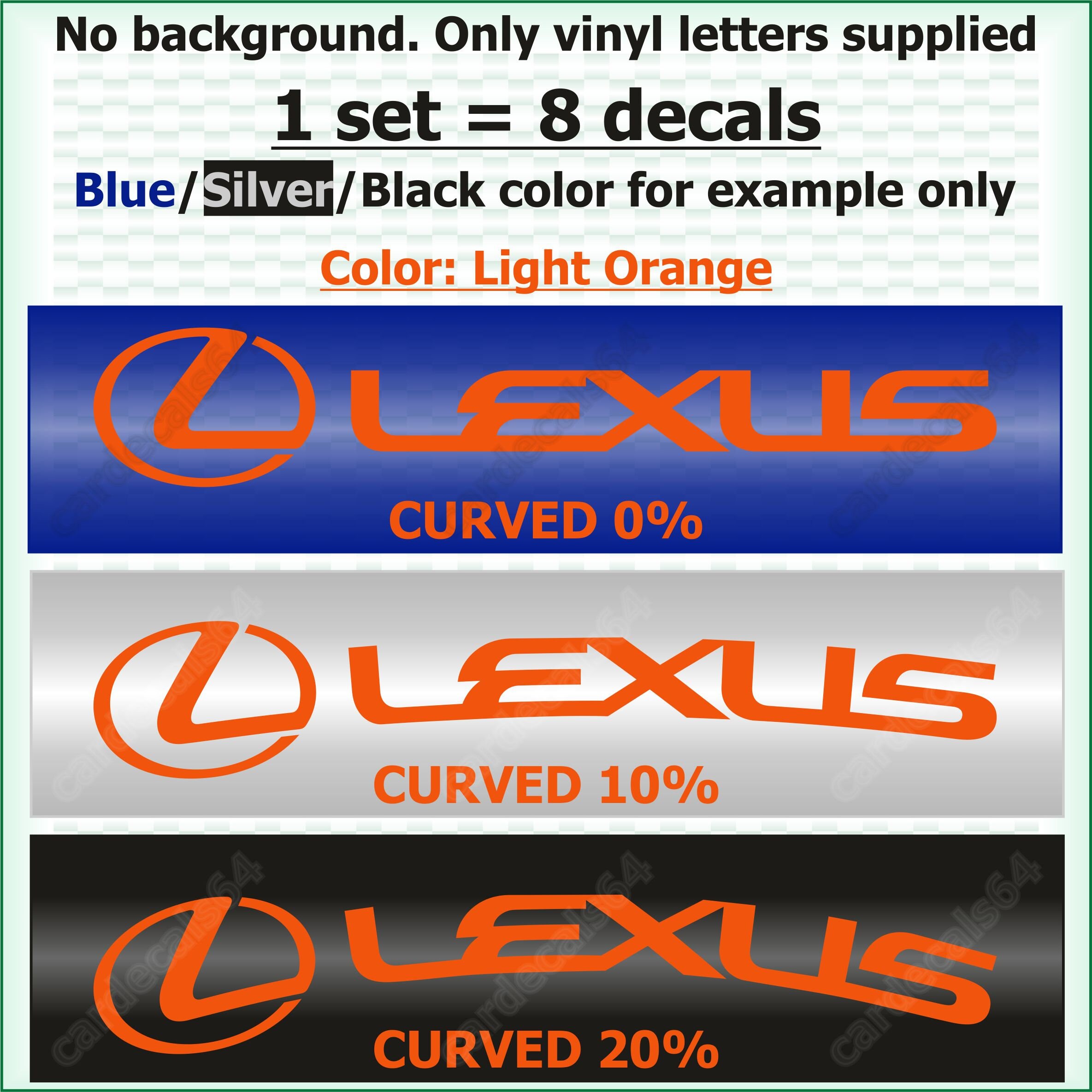 8 X Lexus F Sport Brake Caliper Decal Sticker Vinyl Logo High Etsy