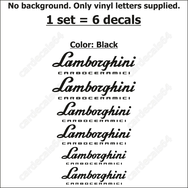 6 X Carboceramici Brake Caliper Decal Sticker Etsy