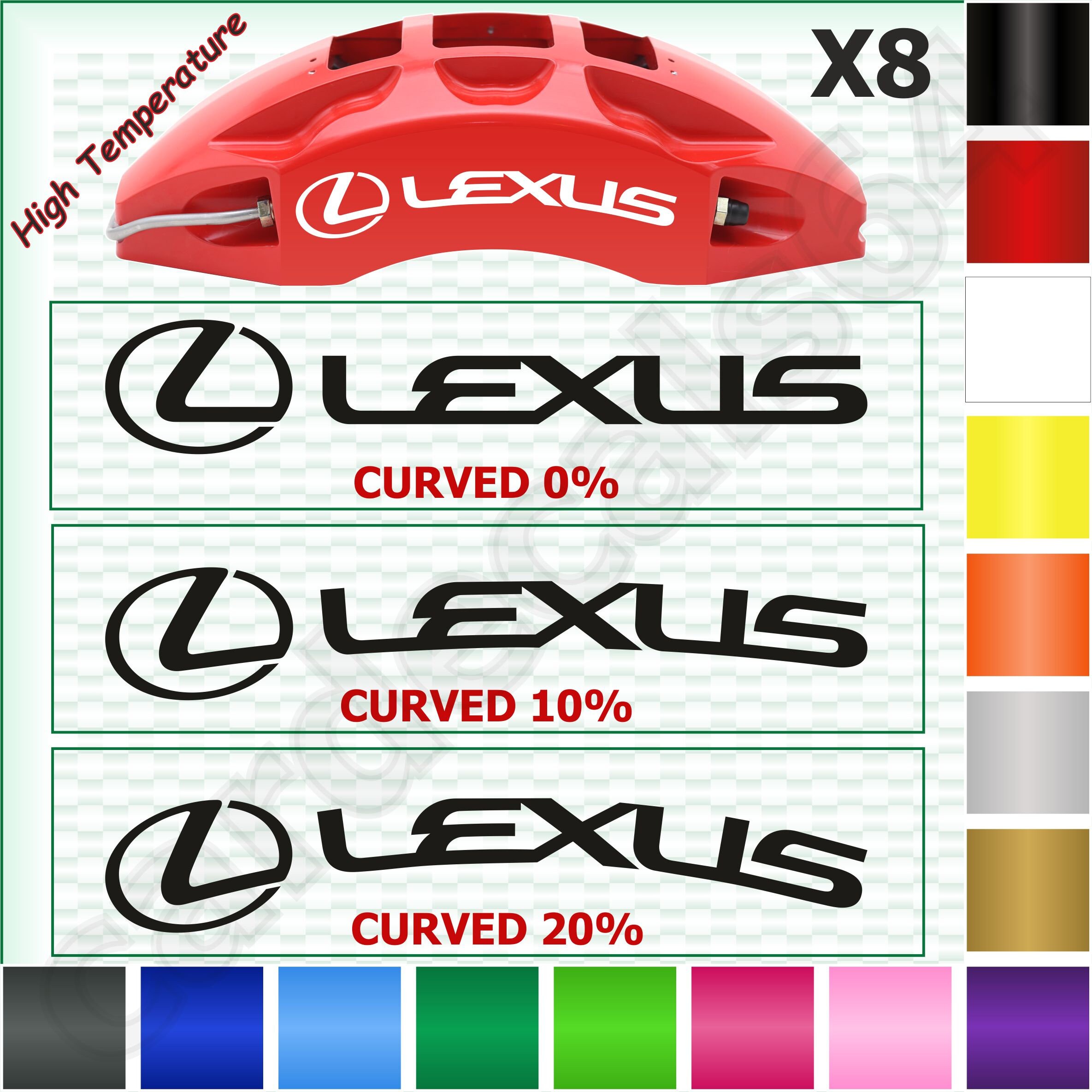 8 X Lexus F Sport Brake Caliper Decal Sticker Vinyl Logo High Etsy