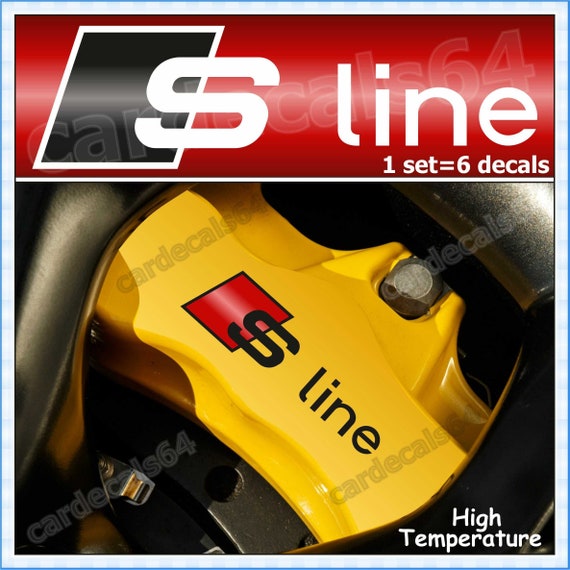 6 X Audi S Line Brake Caliper Decal Sticker Vinyl Logo High Etsy