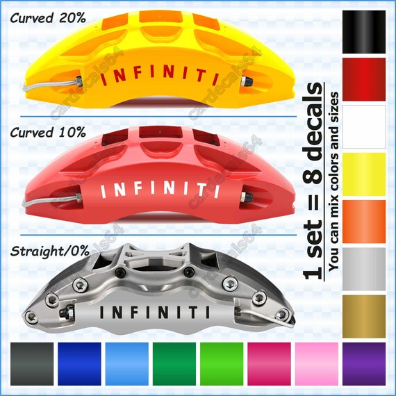 8 X INFINITI Brake Caliper Decal Sticker Vinyl Logo Brand Etsy