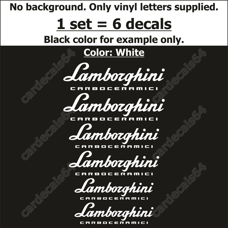 6 X Carboceramici Brake Caliper Decal Sticker Etsy