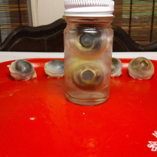 Wet Fish Eyes/Large Eyes/Real/Animal Eye's/Wet Specimen/Glass Jar