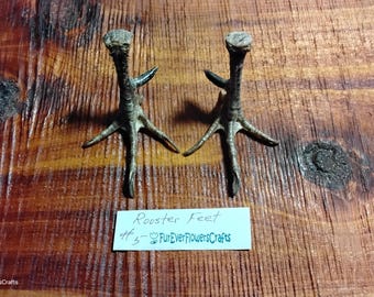 Real Banty Rooster Feet/Real/Bird Feet/Rooster Spurs/Rooster Foot/Bird Claws/Bones/Mummified