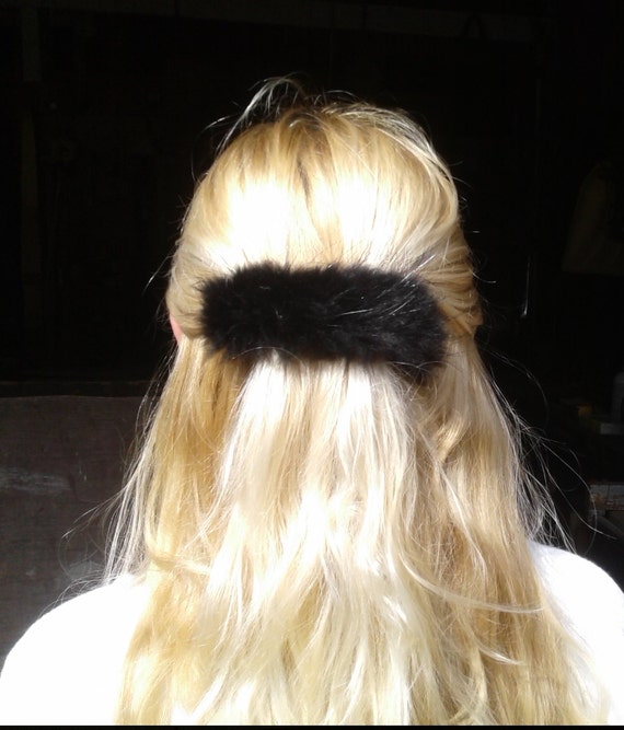 Fur Hair Barrettes Beaver Barrett Hair Etsy