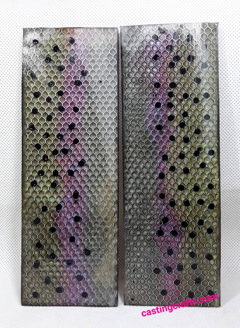Rainbow Trout Large Resin Knife Scales Etsy