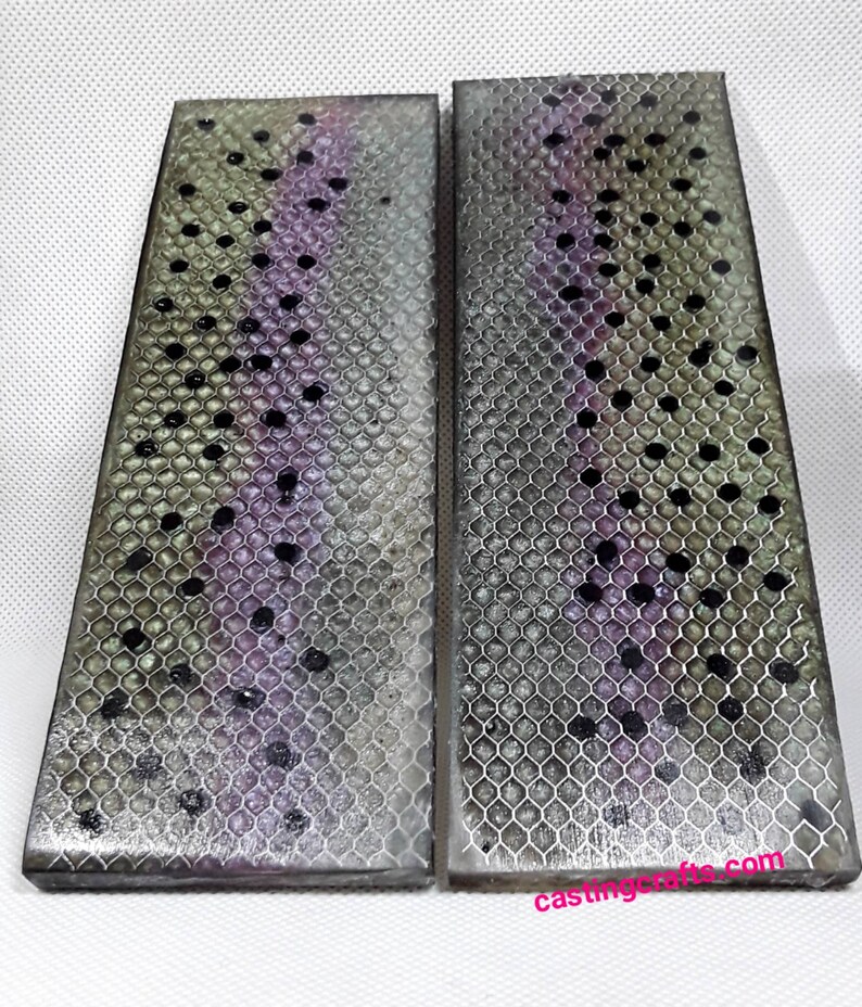 Rainbow Trout Large Resin Knife Scales Etsy