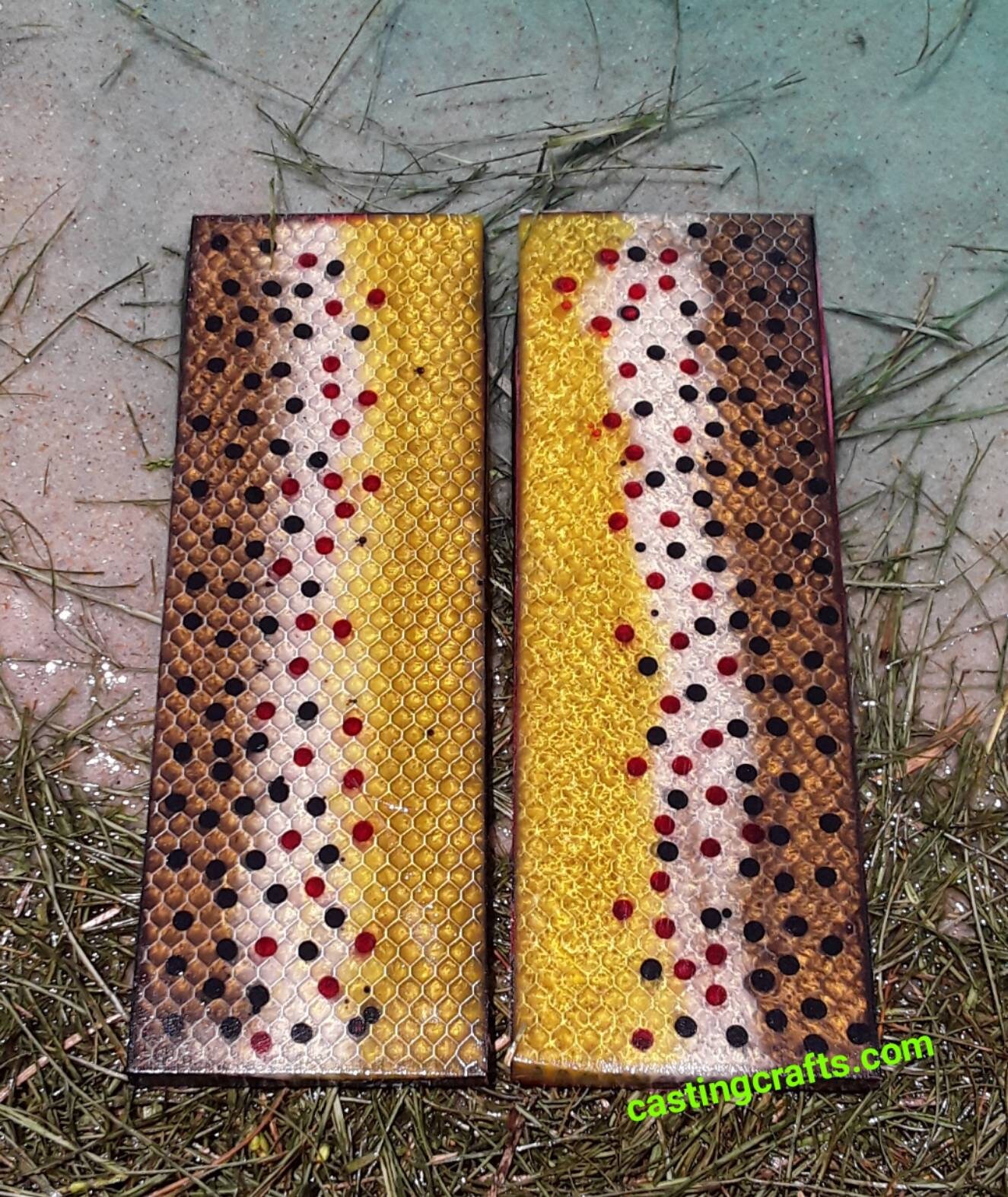 Brown Trout Large Resin Knife Scales Etsy