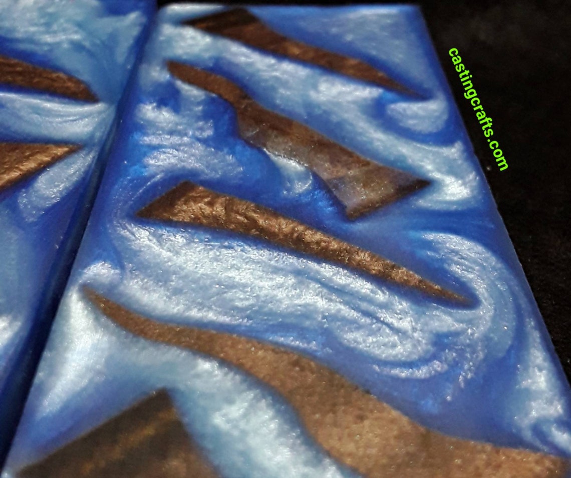 Waves 002 Small Resin Knife Scales Etsy