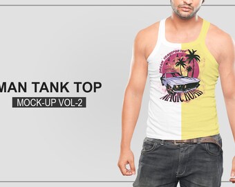 Download Mens Tank Top Mockup Vol 2 100 Logo Psd Vector Mockup Templates PSD Mockup Templates